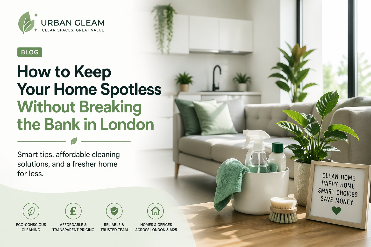 How to Keep Your Home Spotless Without Breaking the Bank in London